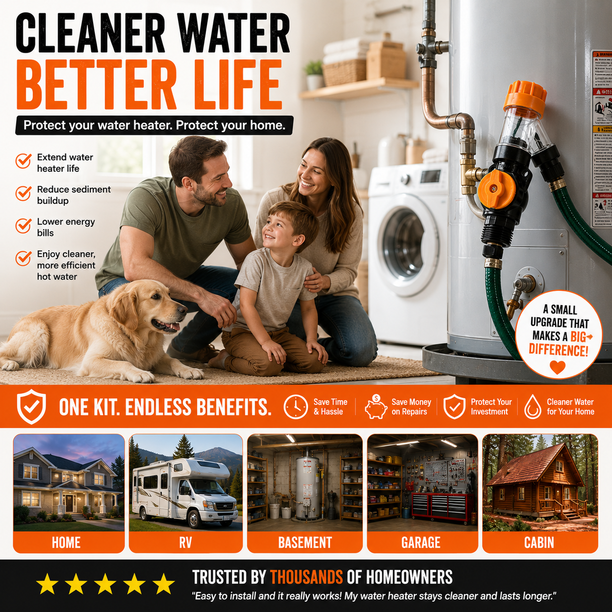 π₯ 50% OFF TODAY | Water Heater Flush Kit β Remove Sediment & Restore Flow