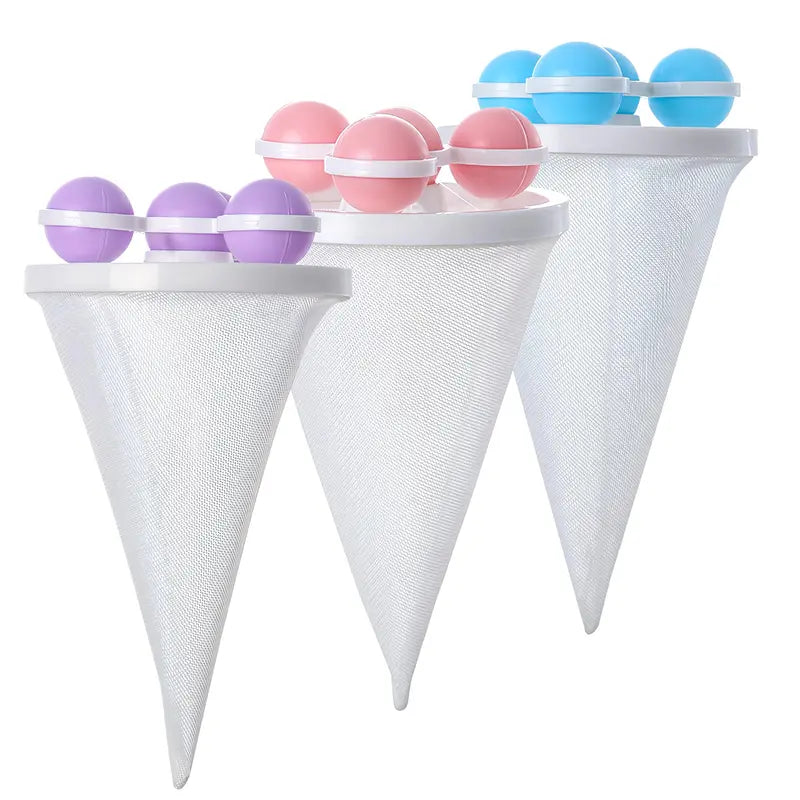 3Pcs Pet Hair Laundry Filter for Washing Machines – Reusable Hair Catcher Bag