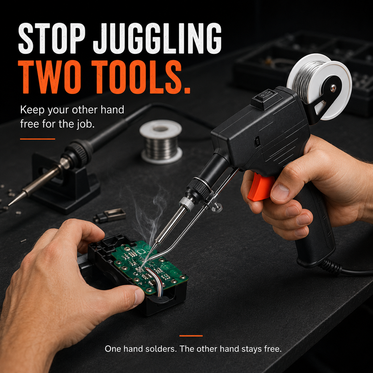 🔥 One-Hand Trigger-Feed Soldering Gun – Easy Soldering for DIY & Electronics Repair