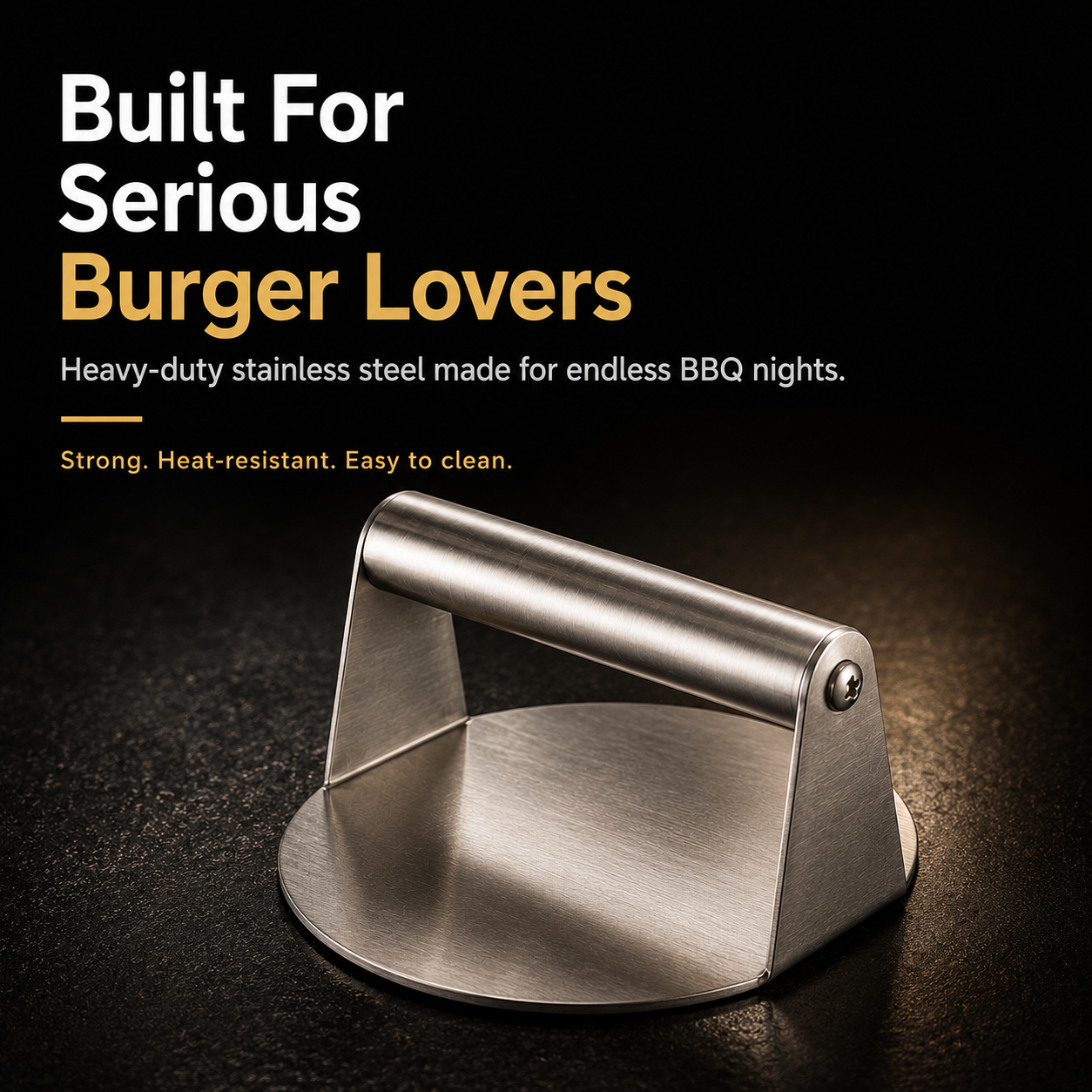🍔 (2-Pack)-Stainless Steel Smash Burger Press – Make Restaurant-Style Crispy Burgers at Home