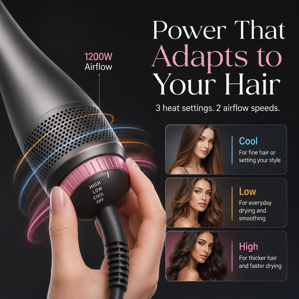 3-in-1 Ionic Hot Air Brush – Dry, Smooth & Style in One Step
