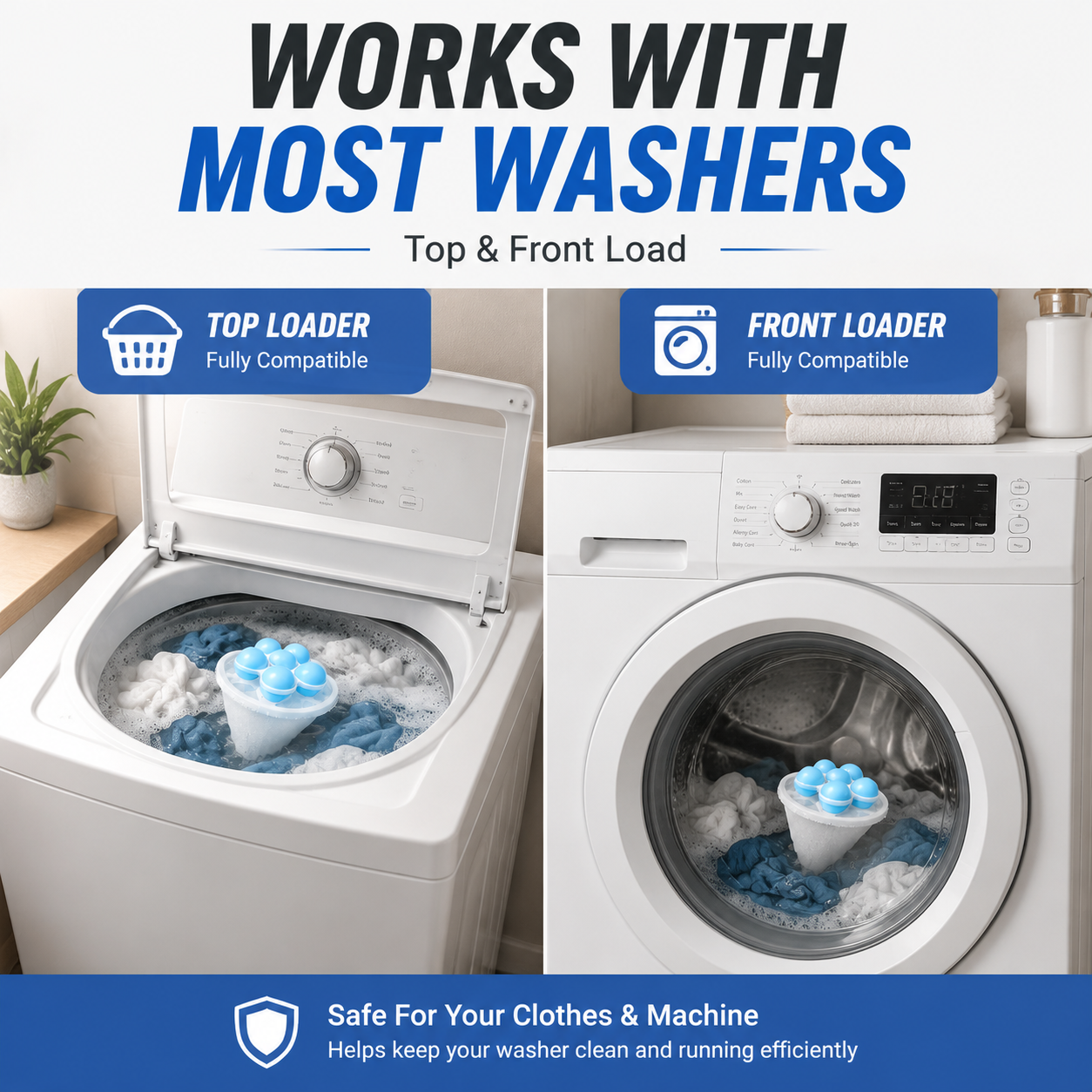 ๐พ 3-Pack Floating Pet Hair Laundry Filter Bags | Reusable Lint Catcher