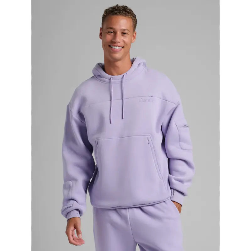 Heavyweight Fleece Hoodie With 6 Pockets - Oversized Zip Up Sweatshirt With Wrist Pocket & Kangaroo Pouch for Men Women