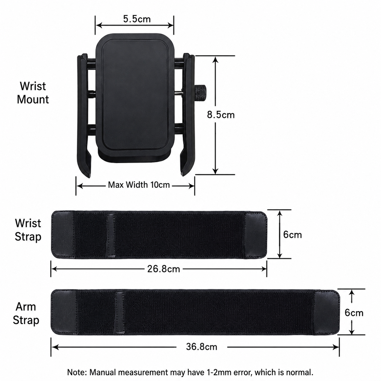 📱 360° Rotating Wrist & Arm Phone Holder – Hands-Free Sports Mount