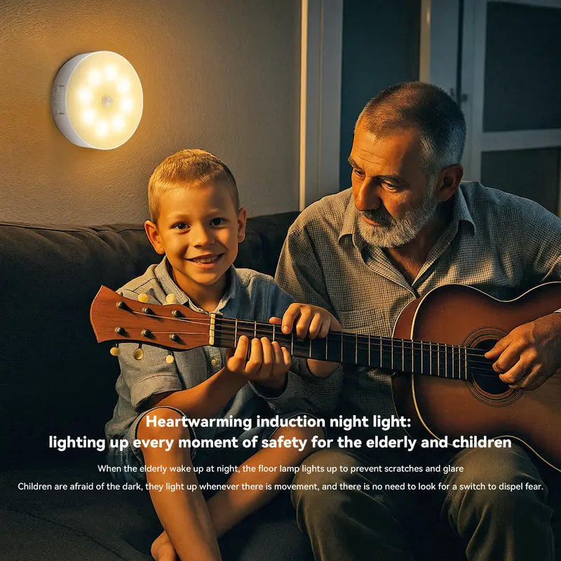 💡 2-Pack Motion Sensor Night Lights – USB Rechargeable, Magnetic Mount & Warm Glow