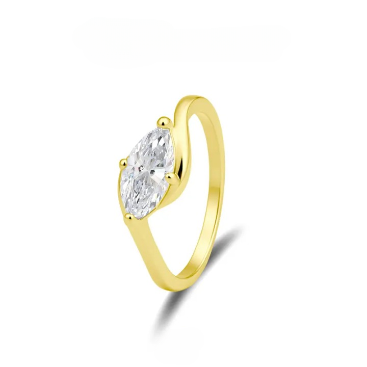π 1ct Marquise Moissanite Ring β Silver-Plated Solitaire Gift