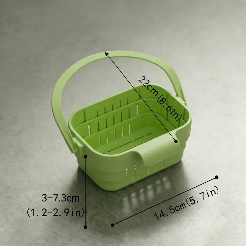 🥬 Foldable Over-Sink Drain Basket | Space-Saving Kitchen Strainer