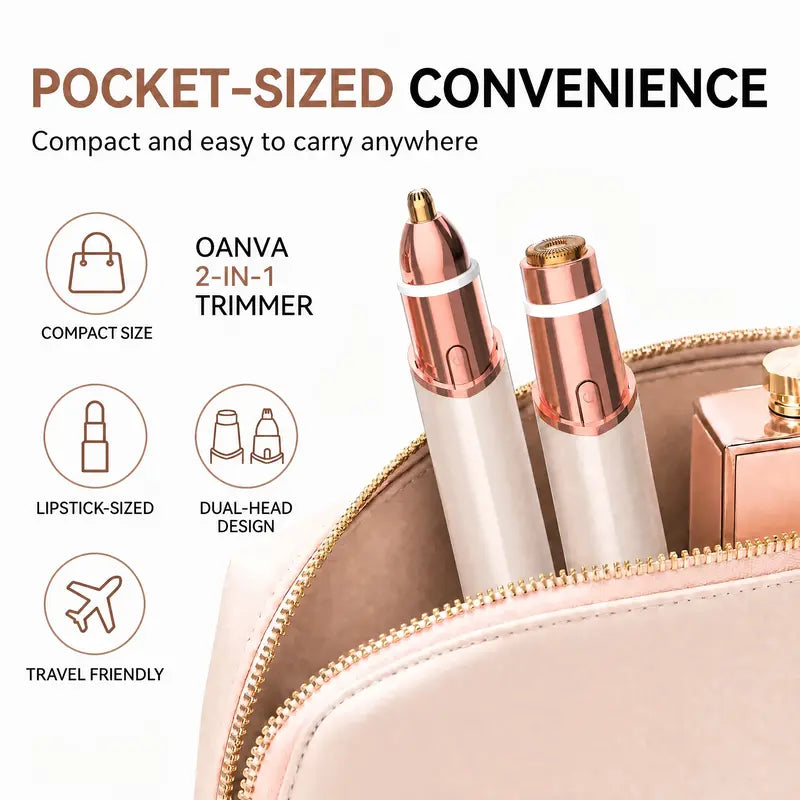 ✨ Painless 2-in-1 Facial & Eyebrow Trimmer – Smooth Skin & Perfect Brows Anytime