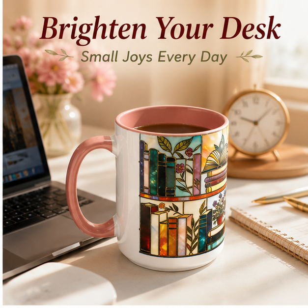 ☕Colorful Flower Mug , Creative Ceramic Gift for Mom Friend Office