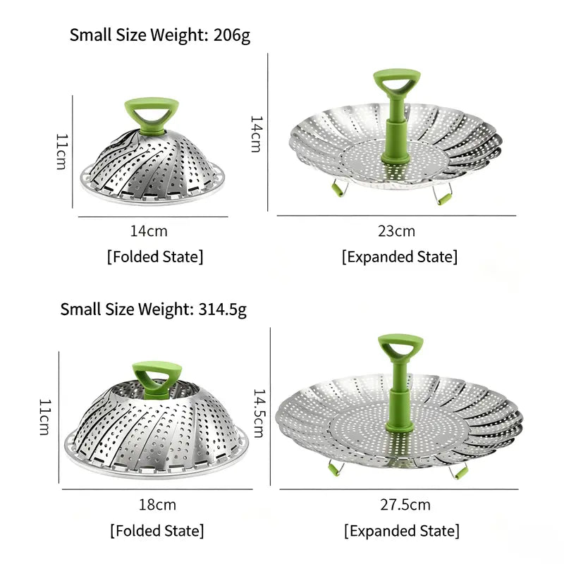 🥦 Expandable Steamer Basket – Turn Any Pot Into a Steamer