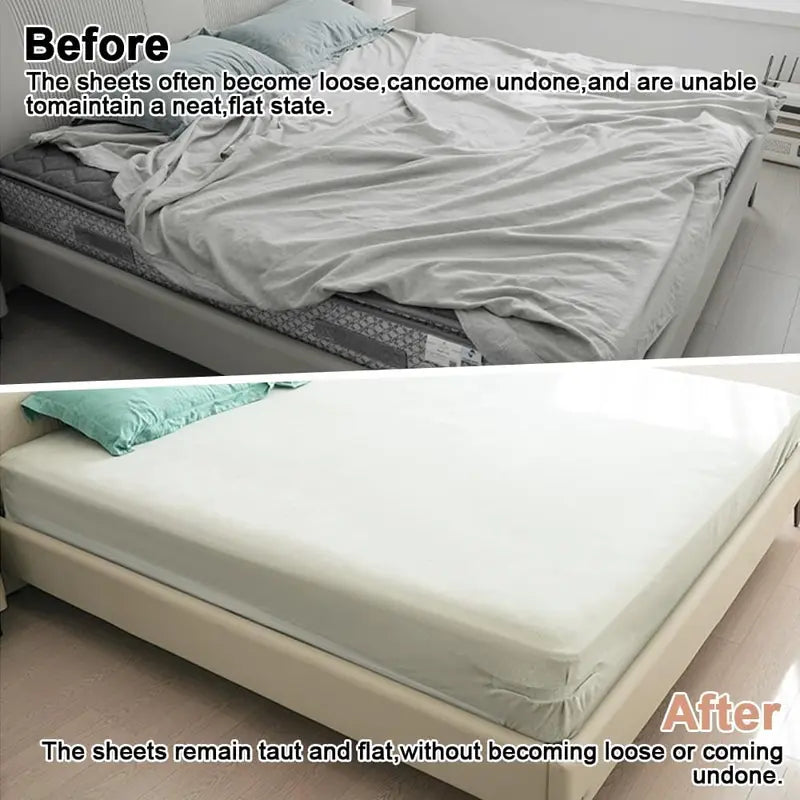 ποΈ Invisible Bed Sheet Holders | 4PC Non-Slip Mattress Strips