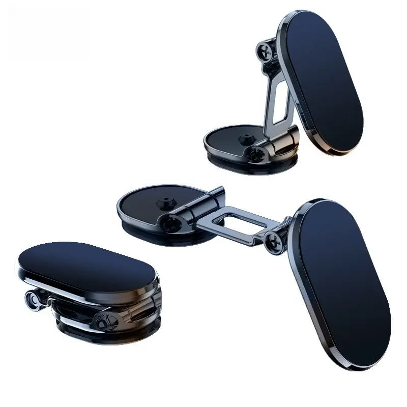 π± Foldable Magnetic Car Phone Holder β 360Β° Rotating Metal Mount