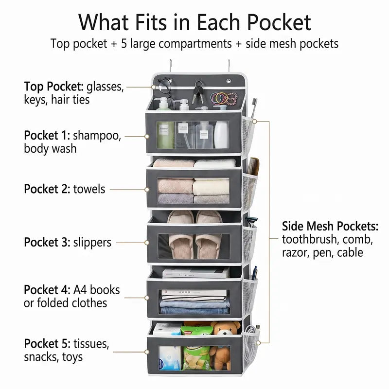 β¨ 5-Tier Over Door Organizer β Create More Storage Without Taking Up Space