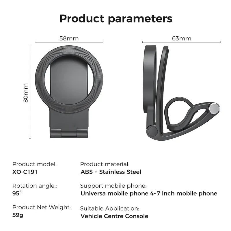 π Magnetic Car Phone Mount β Strong Hold, 95Β° Adjustable Hands-Free Dashboard Holder