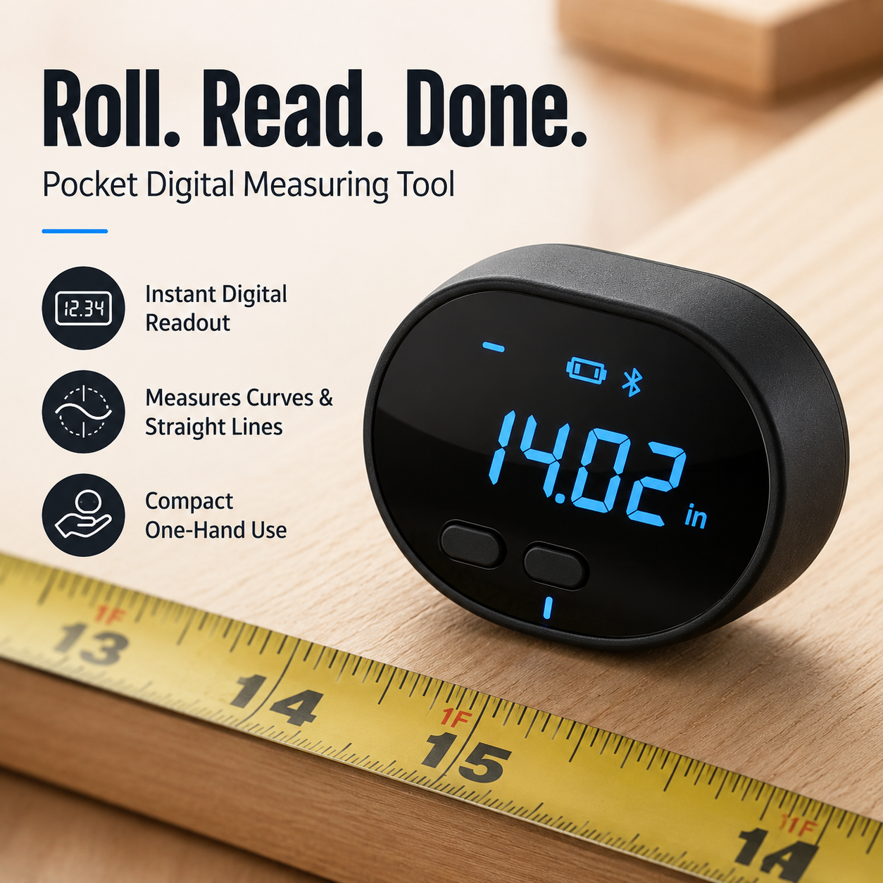 Digital Rolling Measuring Tool – Measure Straight, Curved & Irregular Surfaces