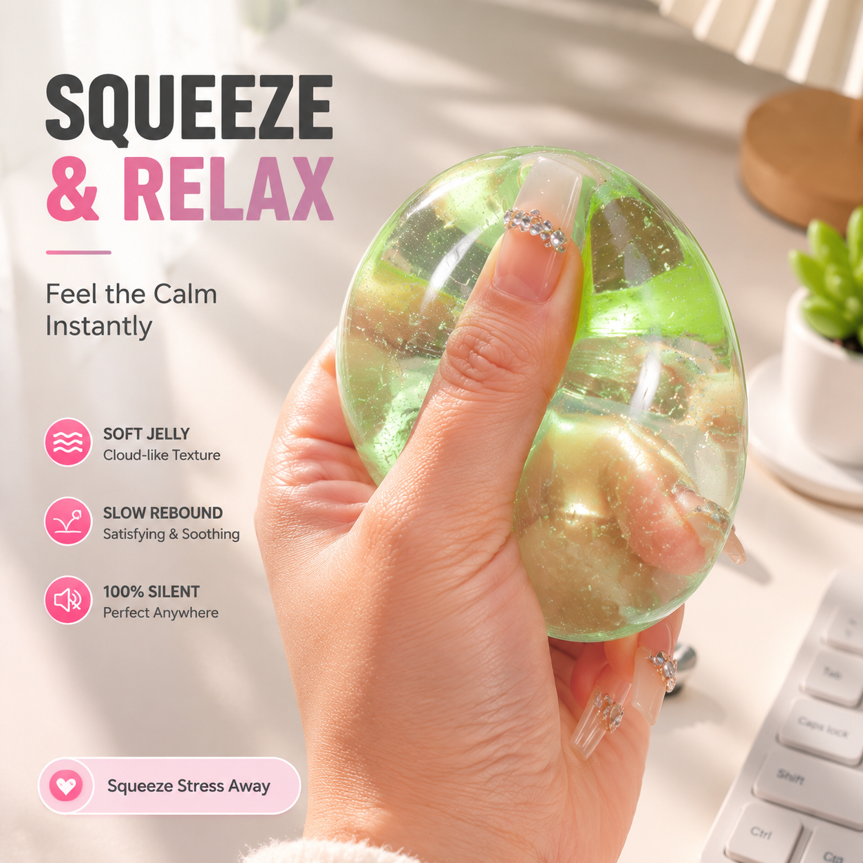 Mochichi ASMR Stress Ball – Silent Sensory Fidget Toy for Anxiety & Focus Relief