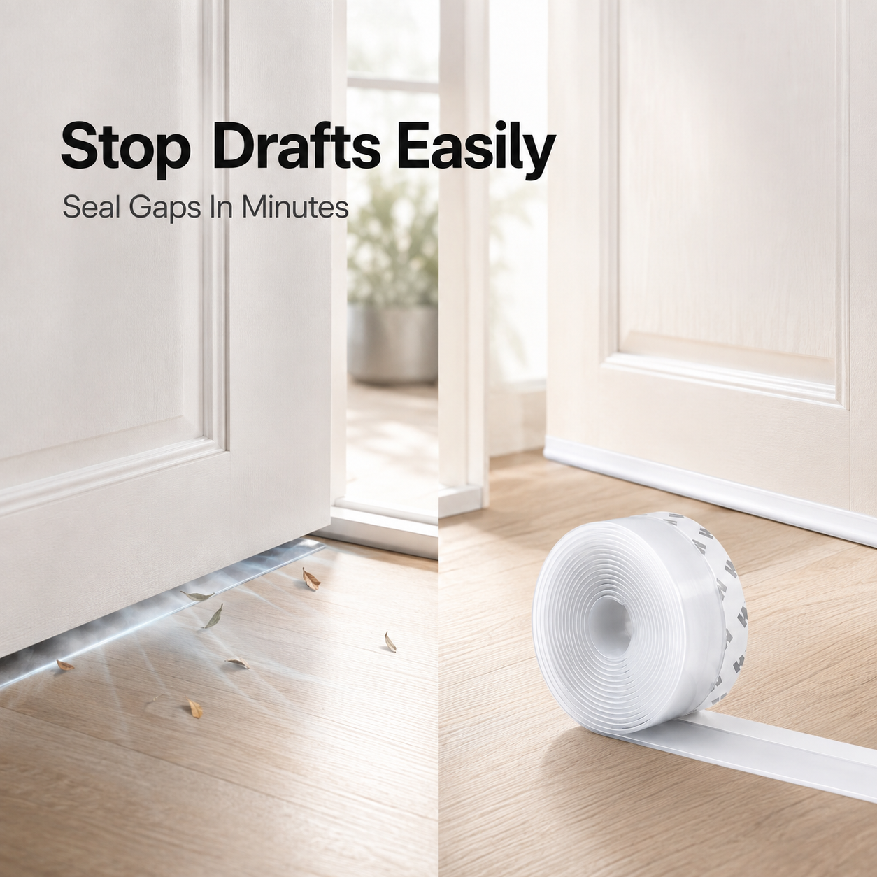 🚪 Self-Adhesive Door Draft Seal Strip | Block Drafts & Dust