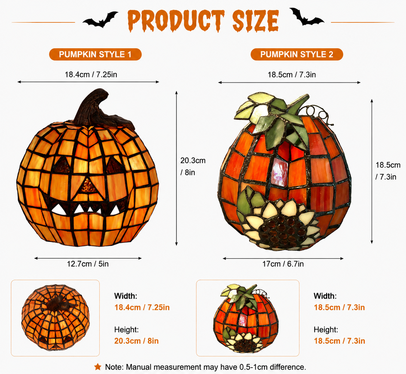 Halloween Pumpkin LED Light | Spooky Jack-O’-Lantern Atmosphere Lamp for Home Decoration(副本)