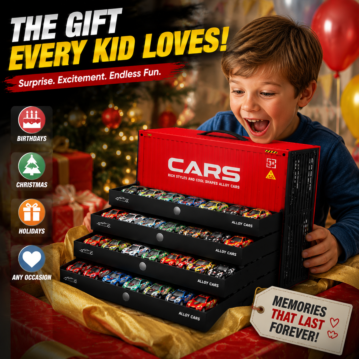 šØā³ Last Day 50% OFF! š 48PCS Pull-Back Alloy Racing Car Set | 4-Layer Garage Storage & Racing Track Play Mat š