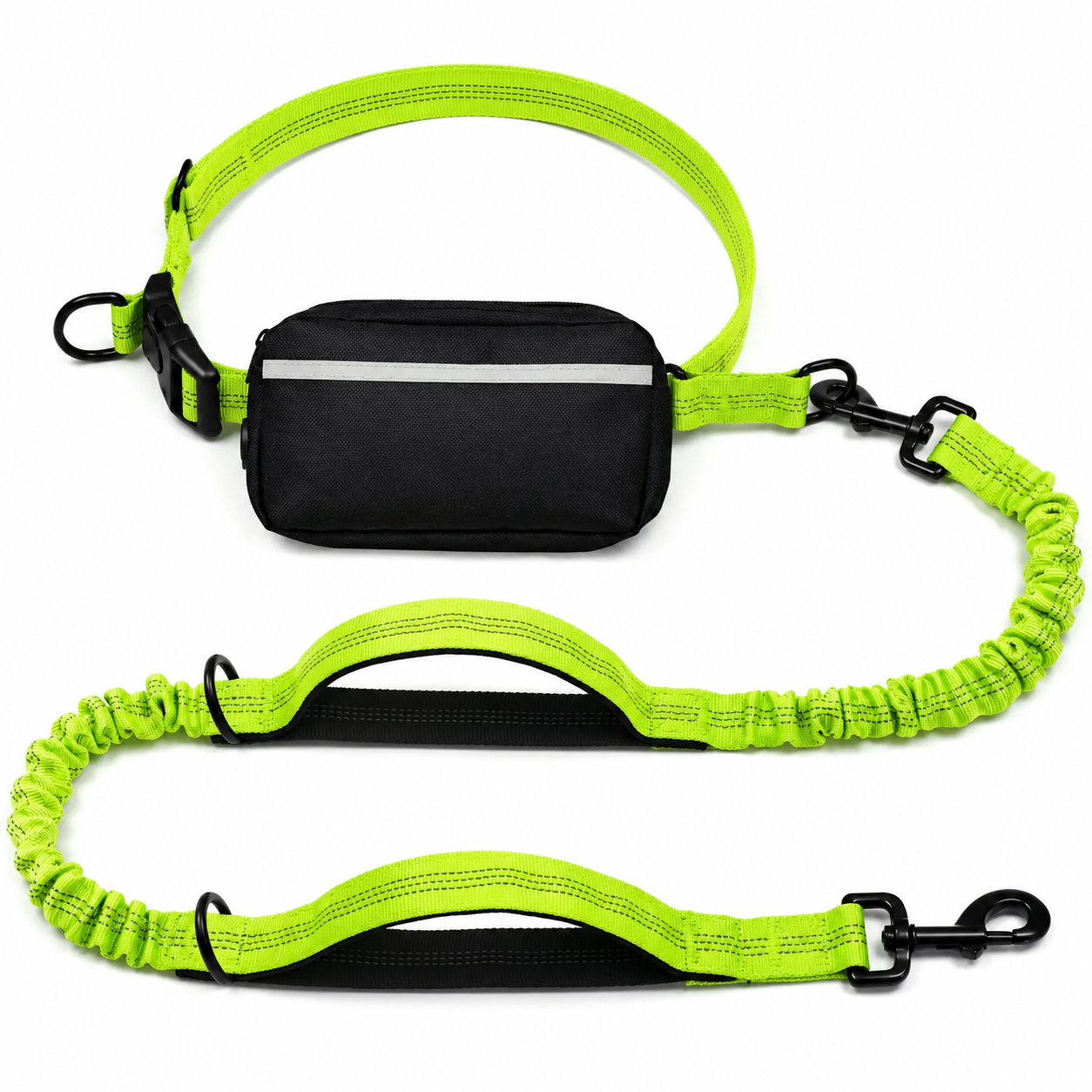Hands Free Dog Leash With Pouch | Running & Walking Dog Leash