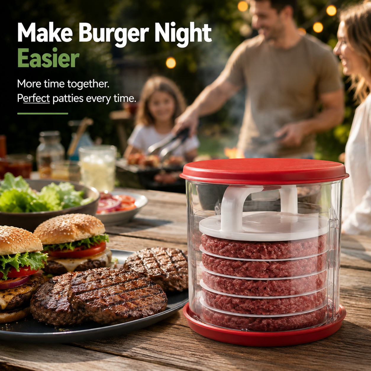 π Perfect Burger Patties in Seconds