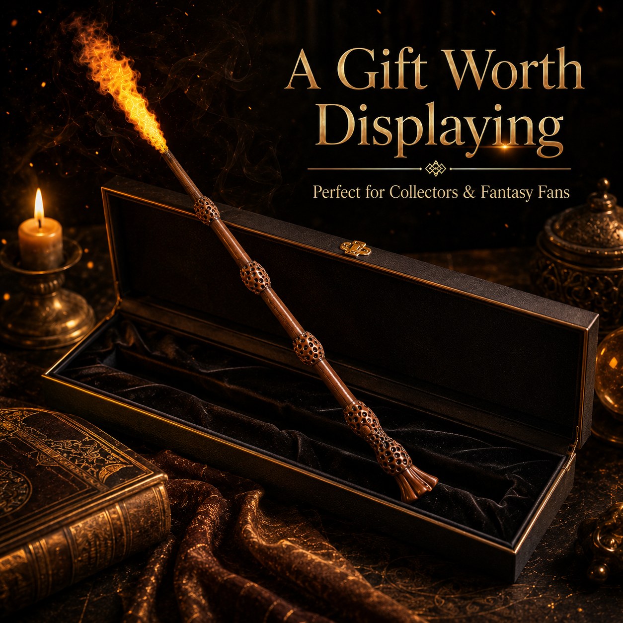 Magical Fantasy Wizard Wand – Handcrafted Look Cosplay Prop & Collector Gift