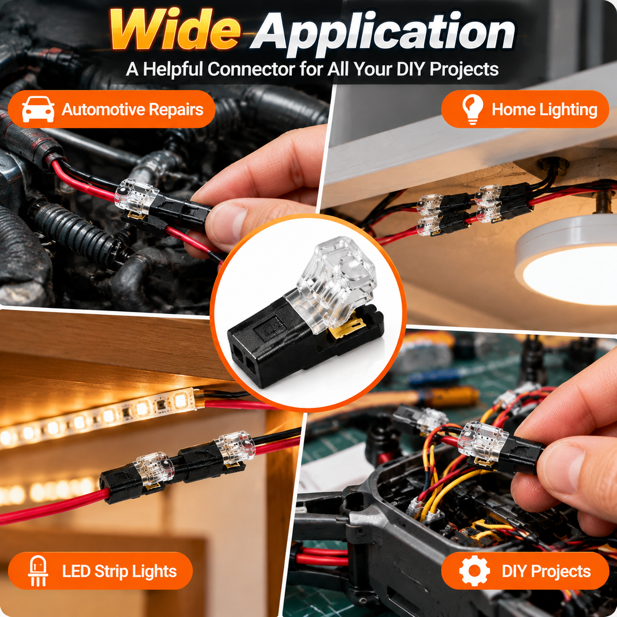 β‘ Quick Wire Connectors 60PCS β Fast Electrical Wire Splice Connectors For DIY Repairs