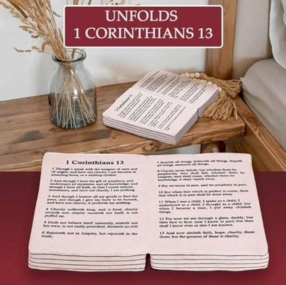 ✝️ Bible Scripture Pillow | Unfoldable 1 Corinthians 13 Plush Christian Gift