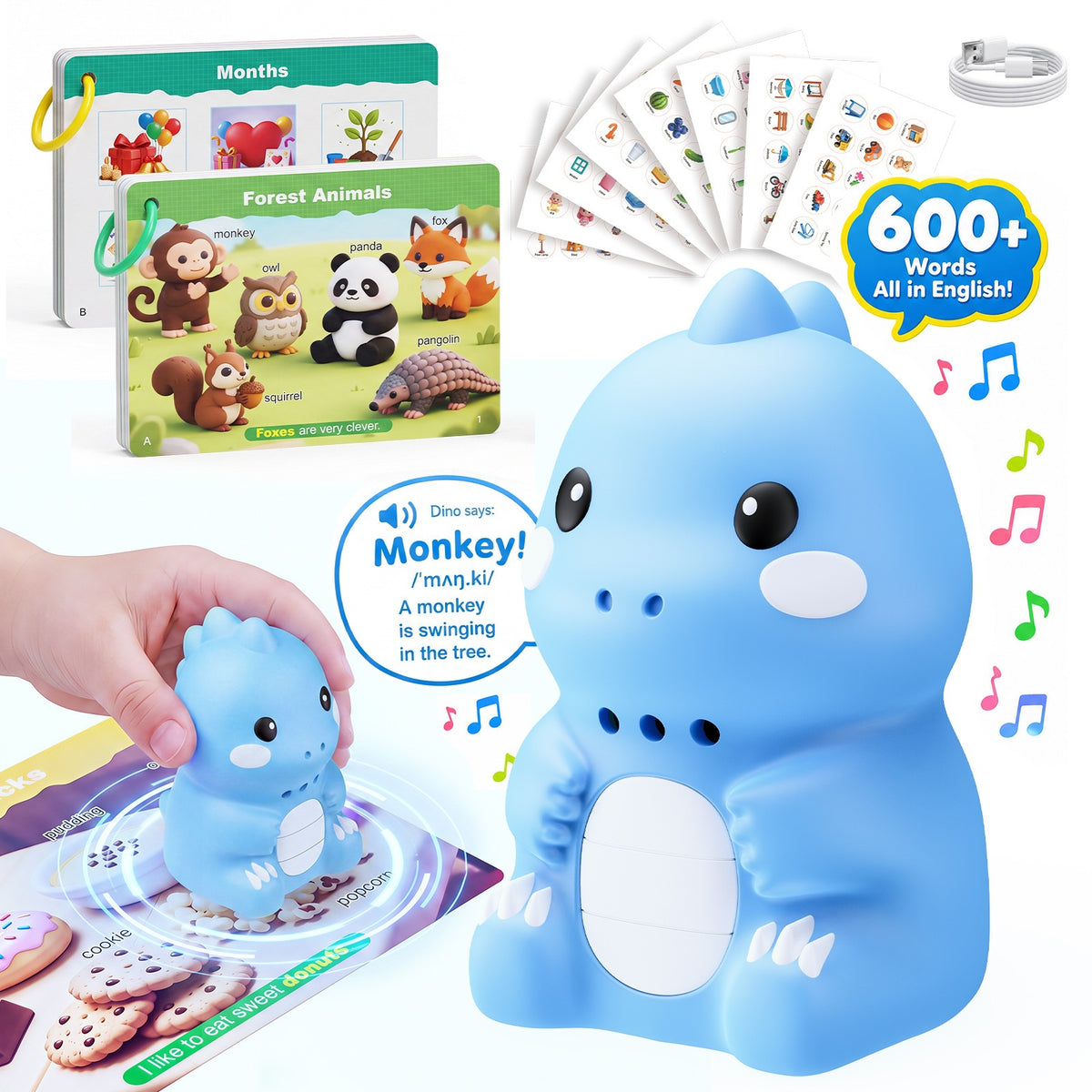 π¦ Interactive Talking Dinosaur Learning Toy Set β Early Education Kit for Kids (Alphabet, Emotion & Cognitive Development)