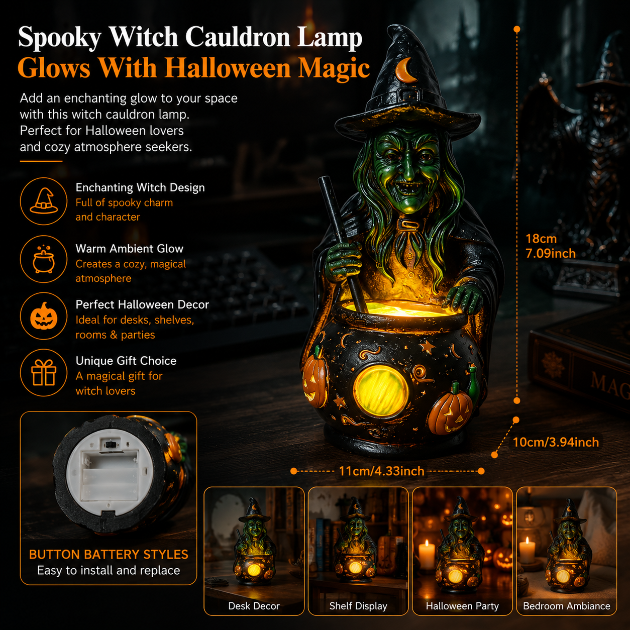 π» Halloween Ghost Reading Lamp | Spooky Cute Ambient Decor