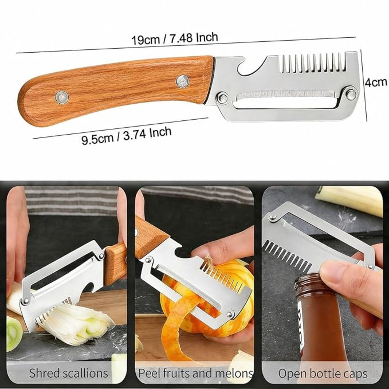 🪵Meat Shredder Claw Tool – BBQ Chicken Puller & Multi-Function Kitchen Shredder with Wooden Handle