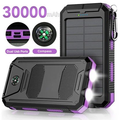 ⚡ SPECIAL OFFER | 30000mAh Solar Power Bank – High-Capacity Portable Charger for Outdoor Use