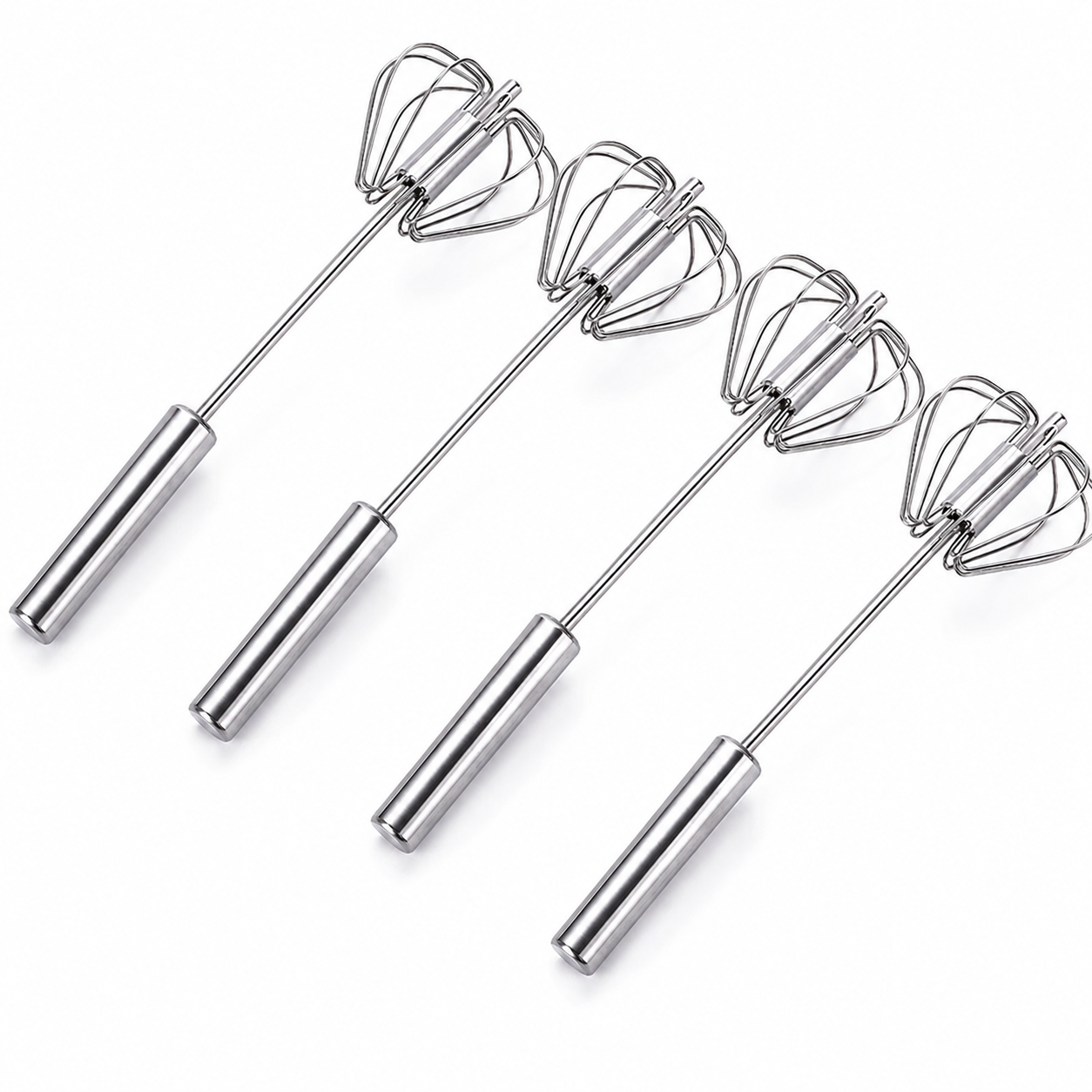 👩‍🍳 BEGINNER DEAL🥚 2-Pack Hand-Push Rotary Whisk – Press, Spin & Mix with Ease