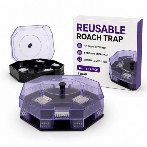 🪳 50% OFF Reusable Roach Trap – Catch Crawling Pests Without Spraying