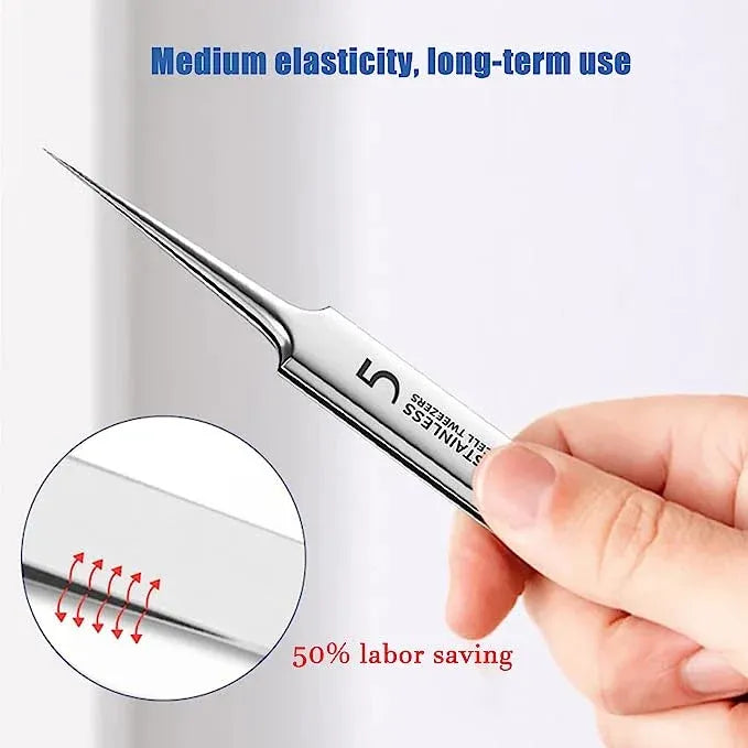 ✨ Precision Blackhead Tweezer Set – 3 Stainless Steel Tip Styles