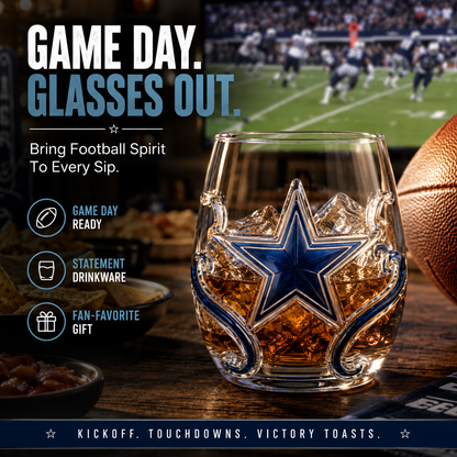 🏈 GAME DAY FAVORITE | Football Drinking Glass – Statement Drinkware for Watch Parties & Victory Toasts