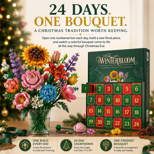 🎄 LIMITED CHRISTMAS DEAL | 24-Day Flower Advent Calendar – One Daily Build, One Finished Bouquet