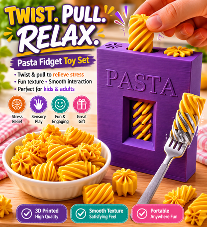 🚀Pasta Fidget Toy Set – Screen-Free Sensory Toy for Kids & Adults
