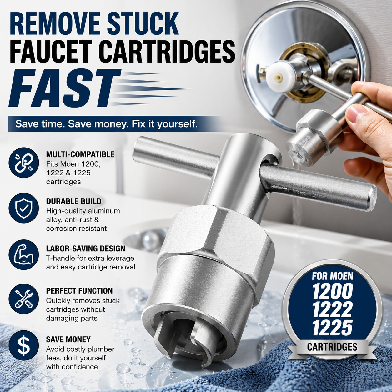 🔧 Faucet Cartridge Puller Tool | 🚿 Remove Stuck 1200 / 1222 / 1225 Cartridges Fast
