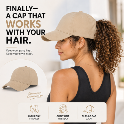 🎀 SPECIAL OFFER | Women's Open-Back Ponytail Cap – Style Your Hair Your Way