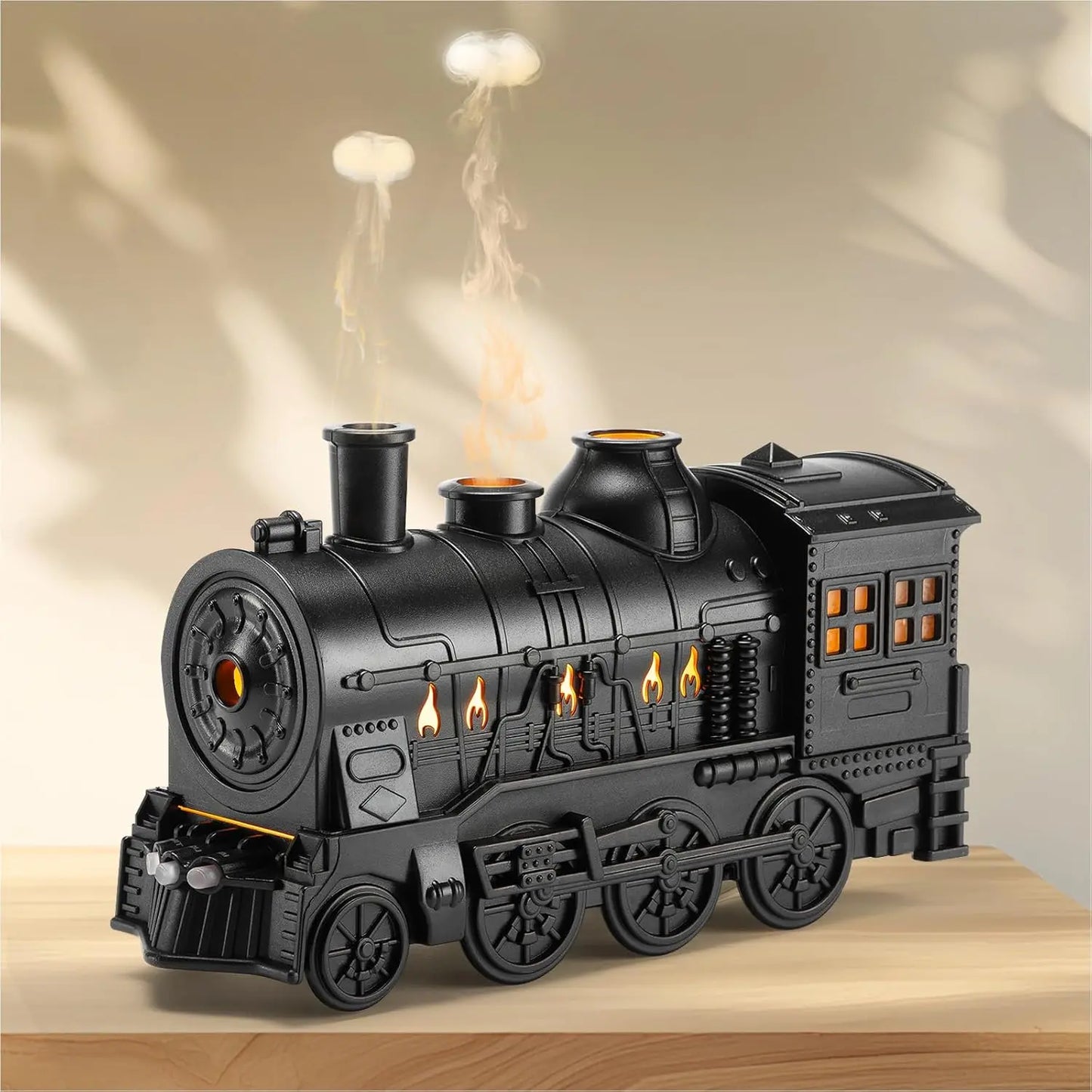 🚂 Retro Train Aroma Diffuser – 300ml Mist Humidifier With Ambient Lights