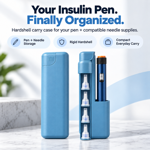 💉 HOT SALE | Hardshell Insulin Pen Case – Compact Pen & Needle Organizer for Daily Carry, Work & Travel