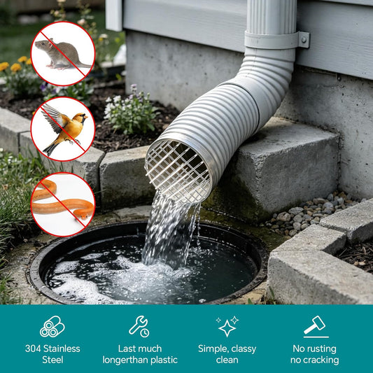 🔥 55% OFF TODAY | 304 Stainless Steel Gutter Guard for Pipes & Vents