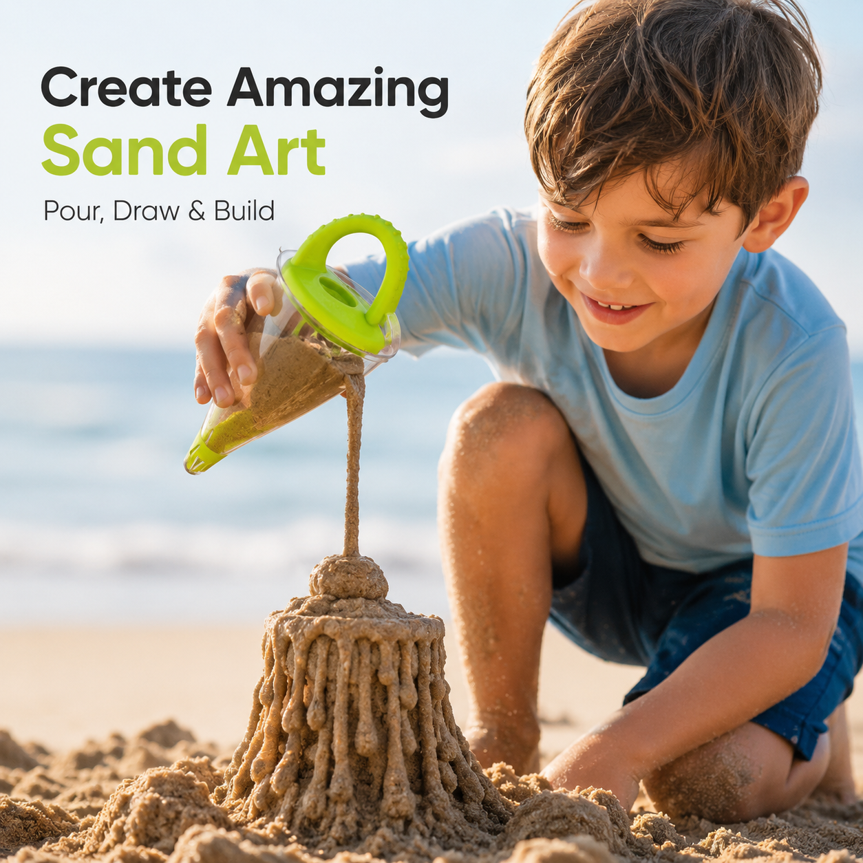 HABA Spilling Funnel XXL with Sifting Shovel - Ultimate Sand & Water Mixing STEM Learning Activity, Kids Beach Toys & Kids Outdoor Toys for 3+