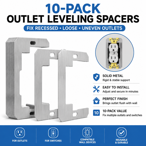 🔌 Outlet Leveling Spacers | Fix Loose & Recessed Outlets For A Flush Finish🔧