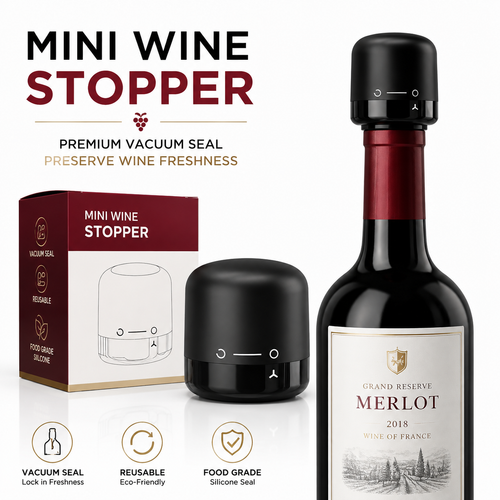 🍷 Premium Vacuum Wine Stopper – Keep Wine Fresh Longer with Airtight Seal