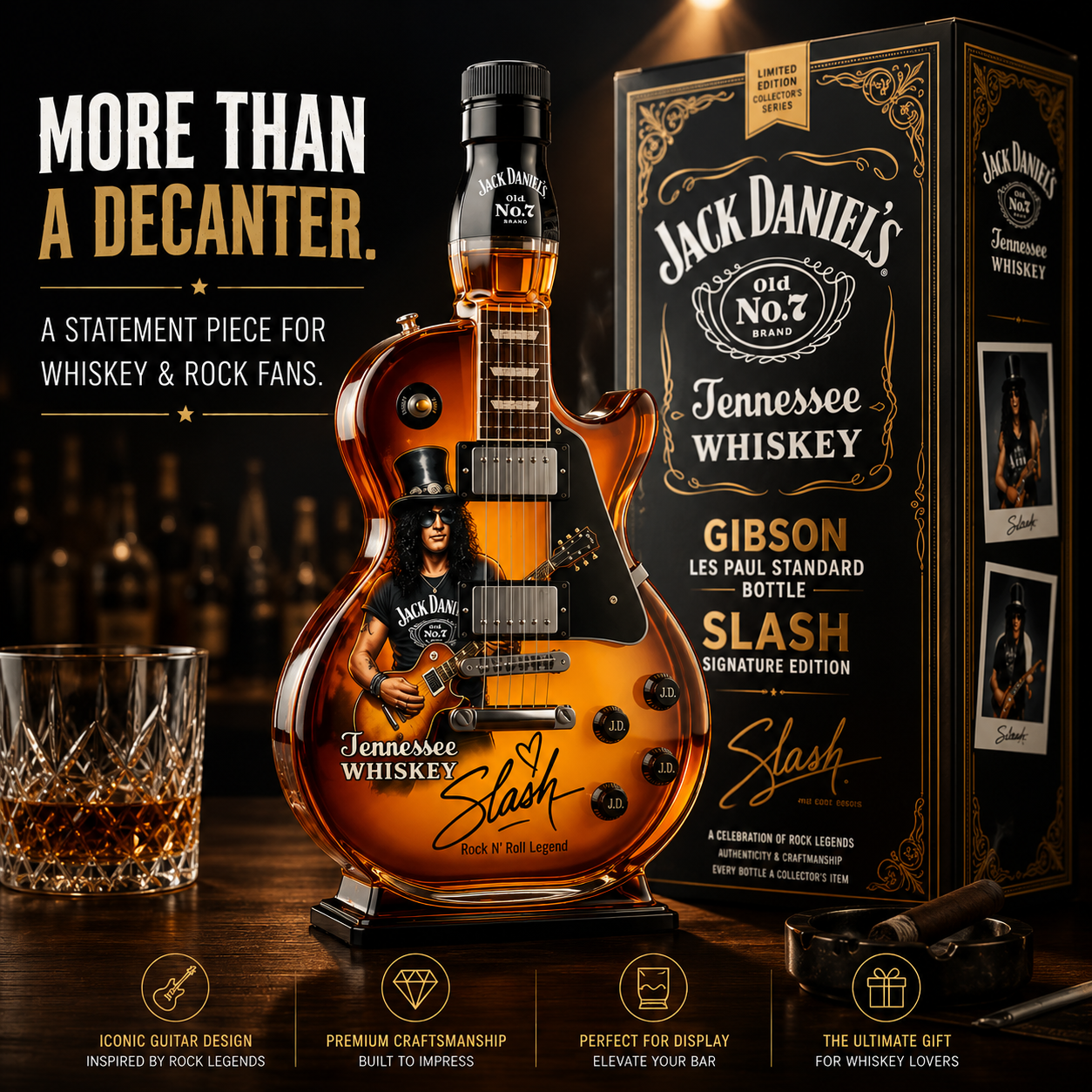 🎸 Guitar Whiskey Decanter | Rock-Inspired Collectible Bottle Gift