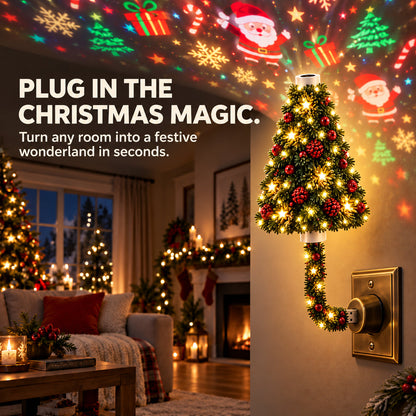 🎄Instant Holiday Room Decor- Plug-In Christmas Tree Projection Night Light