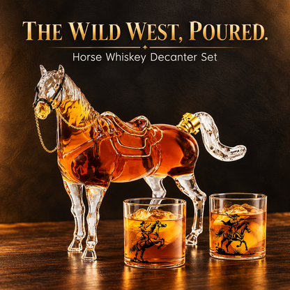 🐎 Western Horse Whiskey Decanter Set