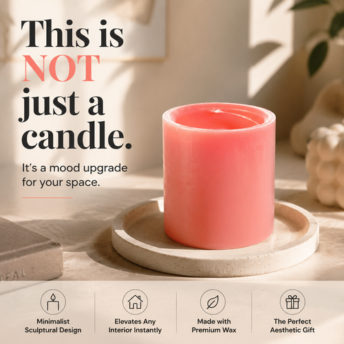 Spiral Sculptural Candle | Aesthetic Modern Home Decor Candle for Cozy Atmosphere